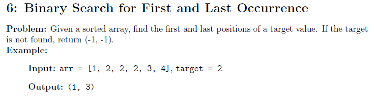 First Occurence & Last Occurence of an Element in a Sorted Array